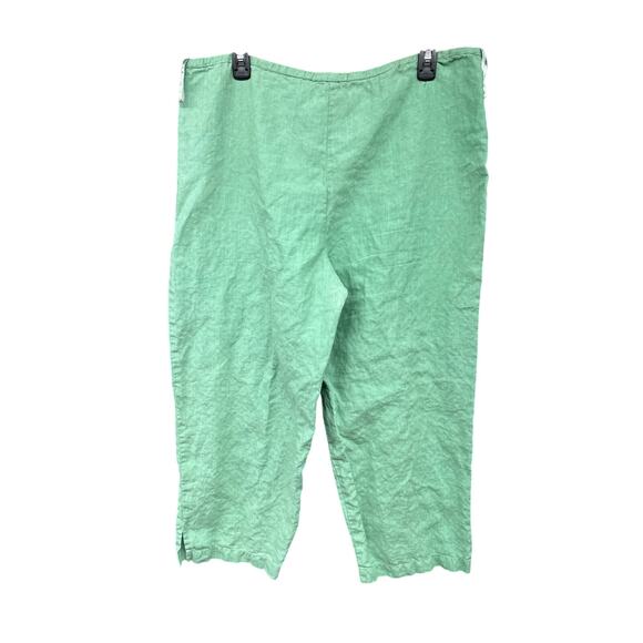 Eileen Fisher Women’s Mint Linen Capri Beach Pants Small - Picture 1 of 6